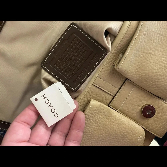 Coach NWT Beige Soho Pebbled Leather Shoulder Bag - Picture 11 of 17